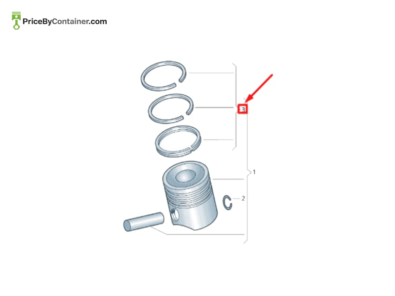 AUDI / VOLKSWAGEN 04E198151AH — AUDI GENUINE PISTONRING 04E198151AH