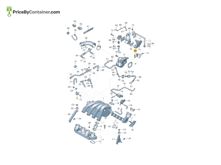 AUDI / VOLKSWAGEN 058131547D — AUDI GENUINE GASKET 058131547D