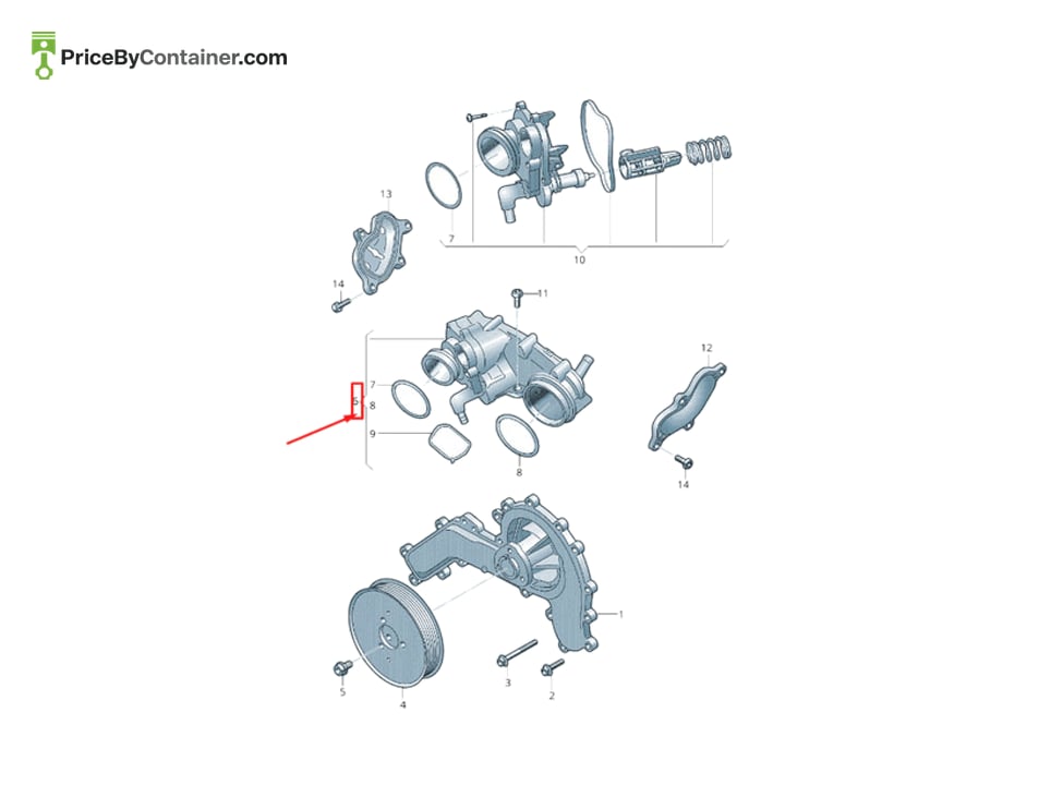 AUDI / VOLKSWAGEN 059121111CS — AUDI / VOLKSWAGEN GENUINE COOLANT REGULATOR 059121111CS