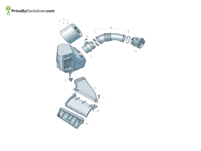 AUDI / VOLKSWAGEN 06L129616D — AUDI GENUINE ENGINE AIR INTAKE HOSE 06L129616D