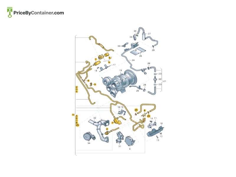 AUDI / VOLKSWAGEN 06M131055HS — AUDI GENUINE HOSE 06M131055HS