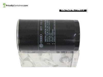 AUDI / VOLKSWAGEN 077115561G — Audi Volkswagen Genuine Oil Filter 077115561G / 077 115 561 G Introduction: The pinnacle of automobile filtering technology is the Audi Volkswagen Genuine Oil Filter, part number 077115561G, also written as 077 115 561 G. This genuine oil filter is made with precision exclusively for Audi and Volkswagen vehicles, guaranteeing long-term and excellent engine performance. Important characteristics: OEM Quality Assurance: As an original equipment manufacturer (OEM) product, the 077115561G Audi Volkswagen Genuine oil filter is guaranteed to meet the same exacting requirements as the filter that was originally installed in your Audi or Volkswagen during manufacturing. Advanced filtering Technology: To ensure that only pure oil runs through the engine, this authentic oil filter uses cutting-edge filtering technology to efficiently collect and remove contaminants. This helps to keep engines operating at their best. Precise Fit: Designed in accordance with precise measurements, the Audi Volkswagen Genuine Oil Filter 077115561G guarantees a precise fit for the approved car models. The engine must be properly filtered and protected, which requires this exact fitting. Longevity and Durability: Made of sturdy components, this oil filter is built to endure the harsh conditions found in engine environments. Longevity is ensured by its sturdy construction, which offers dependable and constant filtration for the duration of the service cycle. Simple Installation: The filter’s user-friendly design makes installation simple and hassle-free. When performing normal maintenance, both professional mechanics and car hobbyists may simply replace the oil filter thanks to its clear indications and simple installation procedure. Compatibility: A variety of Audi and Volkswagen models are specifically designed to work with the 077115561G oil filter. Before installation, it is imperative to confirm that it is compatible with the make, model, and year of your car.Enhanced Engine Performance: This authentic oil filter helps to improve engine performance, fuel efficiency, and general reliability by keeping the oil supply clean. It has a major function in keeping impurities from harming internal engine parts.