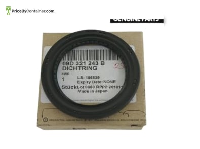 AUDI / VOLKSWAGEN 09D321243B — The Audi Volkswagen Genuine Shaft Seal, designated by part number 09D321243B or 09D 321 243 B, is an authentic component specifically crafted for Audi and Volkswagen vehicles, serving a crucial role within the vehicle’s system. Detailed Description: This genuine shaft seal is an original Audi and Volkswagen part designed for particular applications within the vehicle’s system. It is intended to seal a rotating shaft, preventing fluid leakage and maintaining the integrity of the system. Function : The primary function of the shaft seal is to provide an effective barrier against fluid leakage from a rotating shaft. It ensures that fluids, such as oil or transmission fluid, remain contained within the designated area. Quality : As a genuine Audi and Volkswagen component, the Shaft Seal 09D321243B meets the manufacturer’s high-quality standards. It is engineered for durability, reliable sealing performance, and compatibility with specific Audi and Volkswagen vehicle models. Capabilities: The Audi Volkswagen Genuine Shaft Seal 09D321243B effectively seals rotating shafts within the vehicle’s system, preventing fluid leaks and maintaining the proper functioning of the system by retaining essential fluids. In summary, the Audi Volkswagen Genuine Shaft Seal 09D321243B is an authentic component designed to provide reliable sealing of rotating shafts in compatible Audi and Volkswagen vehicles, ensuring containment of fluids and the integrity of the vehicle’s system.