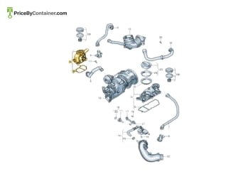 AUDI / VOLKSWAGEN 0P2103464D — AUDI / VOLKSWAGEN GENUINE OIL SEPARATOR 0P2103464D
