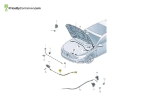 AUDI / VOLKSWAGEN 17B823531 — AUDI / VOLKSWAGEN GENUINE LID LOCK CABLE 17B823531
