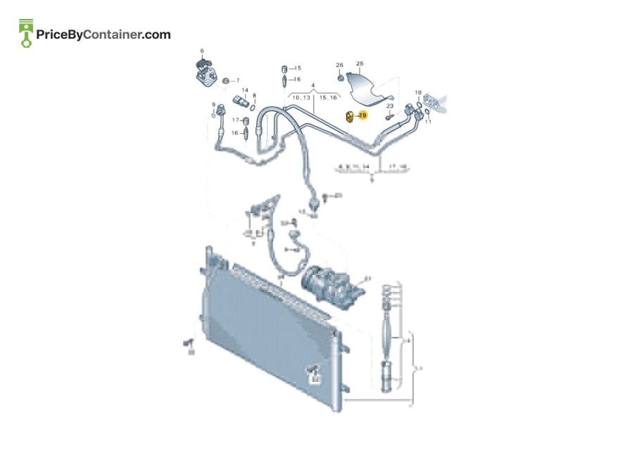 AUDI / VOLKSWAGEN 1K0820055A — AUDI GENUINE CLIP 1K0820055A