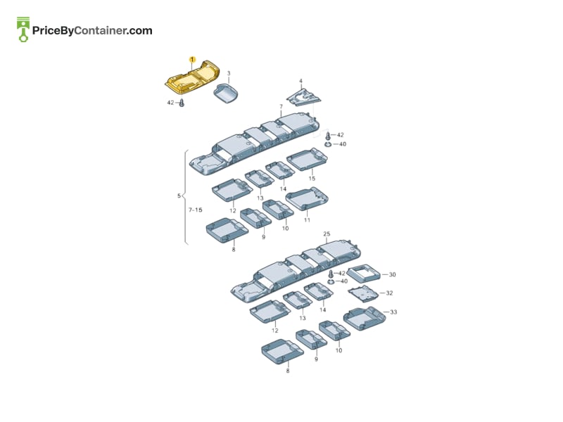 AUDI / VOLKSWAGEN 1K0867489EY20 — AUDI / VOLKSWAGEN GENUINE FRAME -ROOF SWITCH BOX 1K0867489EY20