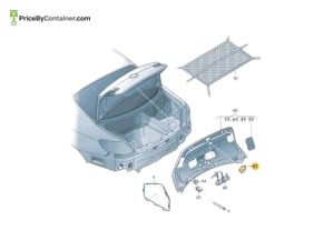 AUDI / VOLKSWAGEN 1K686774771N — AUDI / VOLKSWAGEN GENUINE ROUND COVER SEAT 1K686774771N