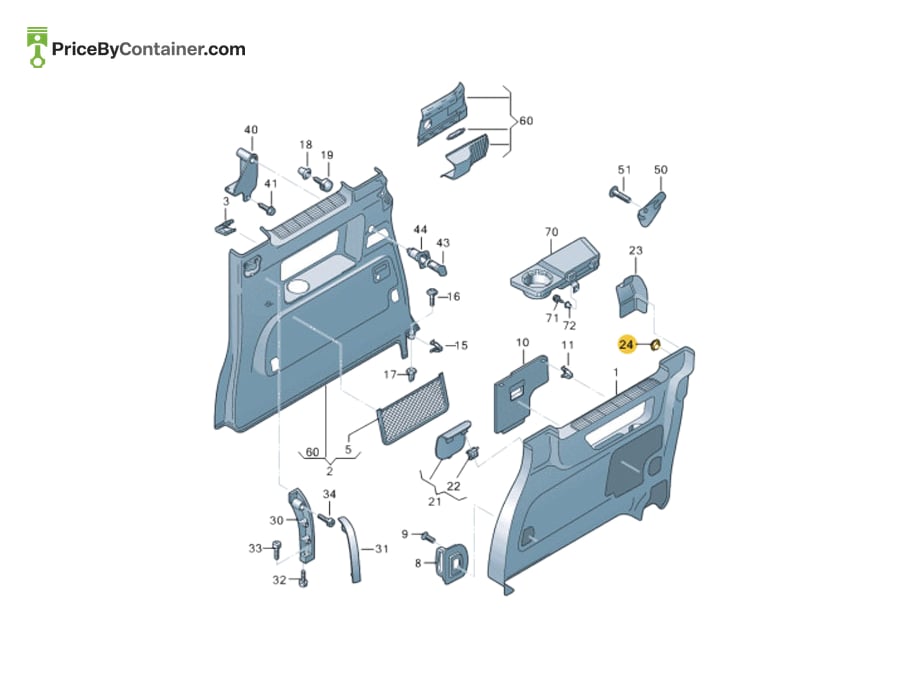 AUDI / VOLKSWAGEN 1T0863559A71N — AUDI GENUINE PLUG 1T0863559A71N