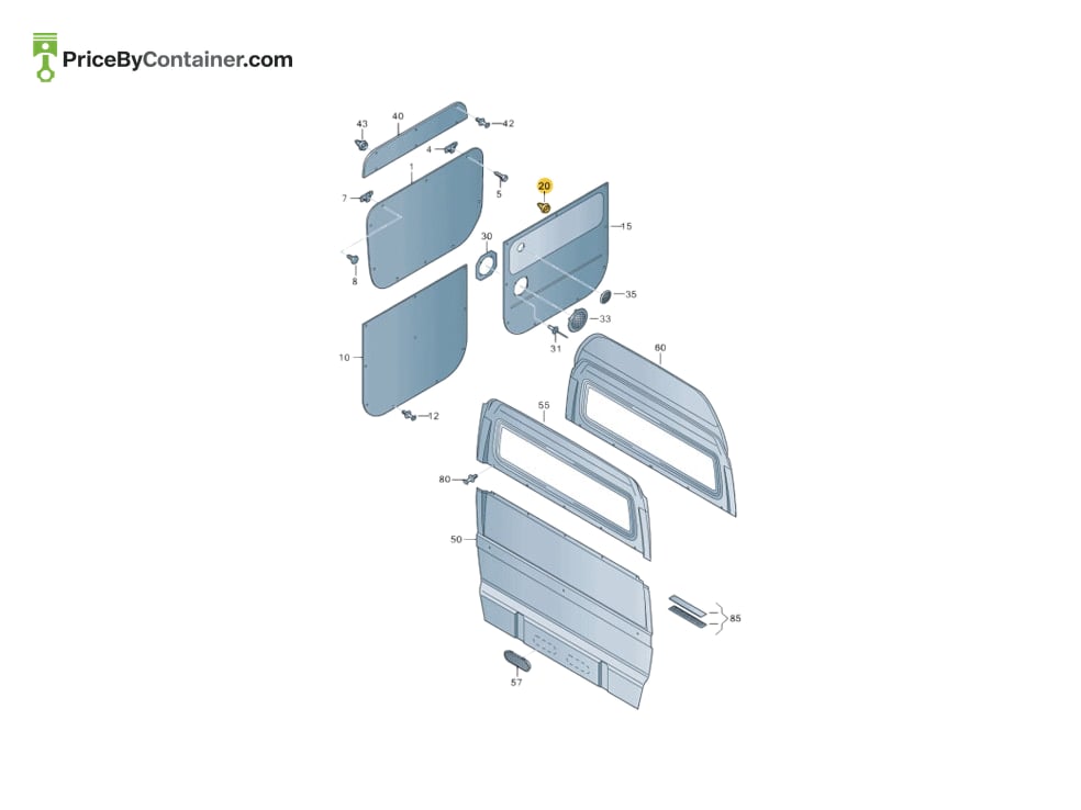 AUDI / VOLKSWAGEN 2E1867207 — AUDI GENUINE CLIP 2E1867207