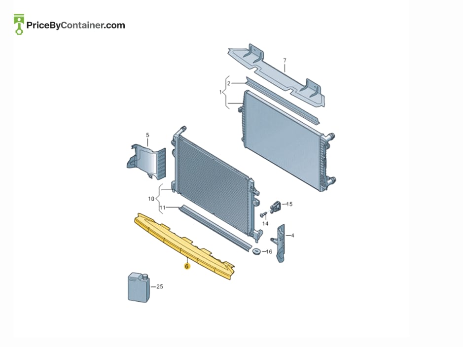 AUDI / VOLKSWAGEN 2GL121295B — AUDI GENUINE AIR DUCT 2GL121295B