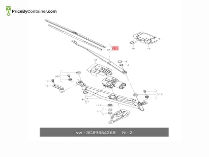 AUDI / VOLKSWAGEN 3C8955426B — AUDI / VOLKSWAGEN GENUINE WIPER BLADE VW 3C8955426B