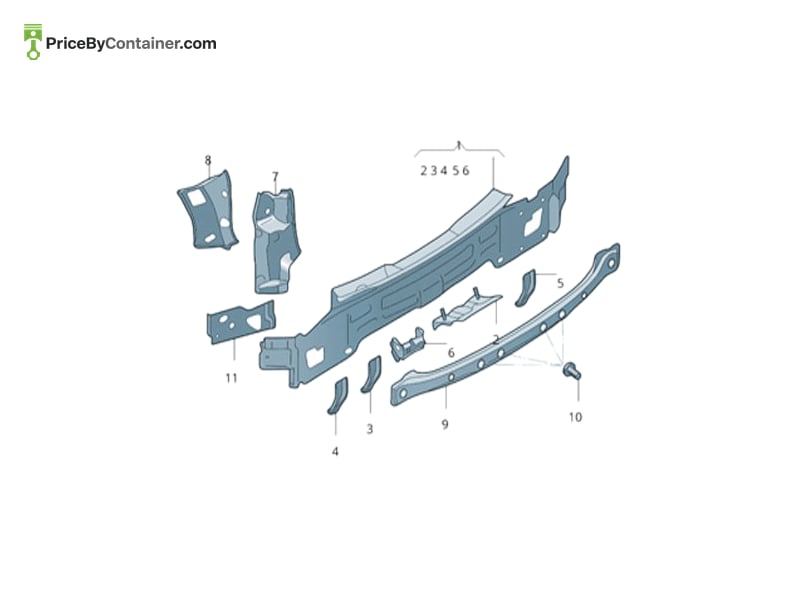 AUDI / VOLKSWAGEN 3CN813309 — AUDI GENUINE END PLATE 3CN813309