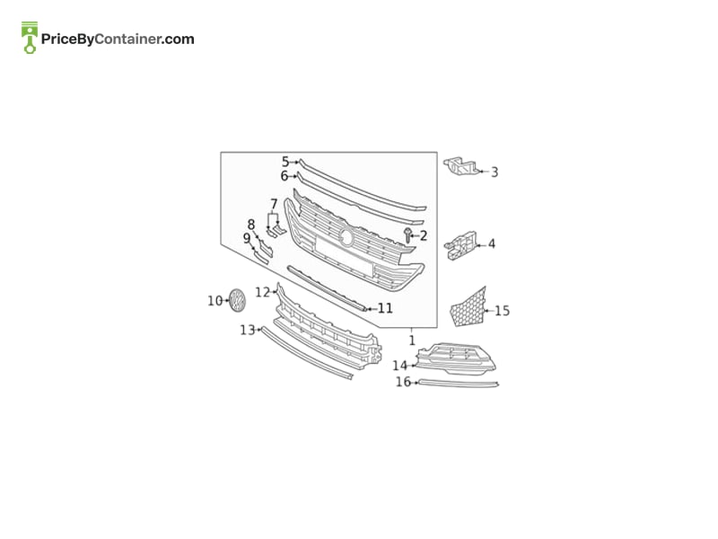 AUDI / VOLKSWAGEN 3G8853948041 — AUDI / VOLKSWAGEN GENUINE Grille Emblem Bracket 3G8853948041