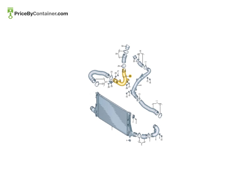 AUDI / VOLKSWAGEN 3QF122101G — AUDI / VOLKSWAGEN GENUINE WATER HOSE 3QF122101G