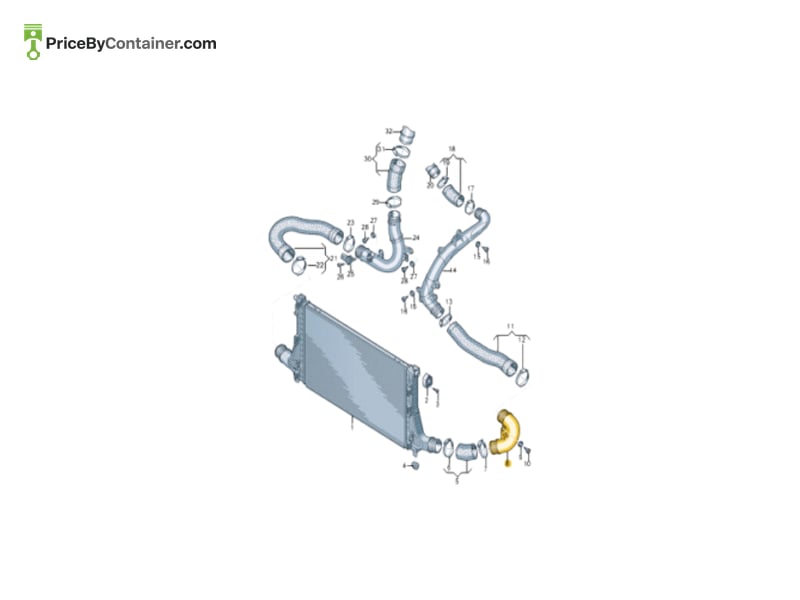 AUDI / VOLKSWAGEN 3QF145844 — AUDI / VOLKSWAGEN GENUINE HOSE 3QF145844