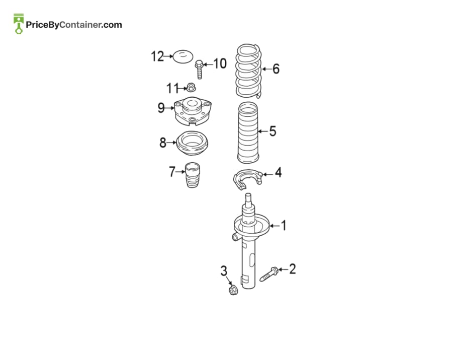 AUDI / VOLKSWAGEN 3QF411105C — AUDI GENUINE SPRING 3QF411105C