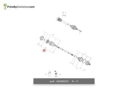 AUDI / VOLKSWAGEN 420498201 — AUDI / VOLKSWAGEN GENUINE CV BOOT-INNER 420498201