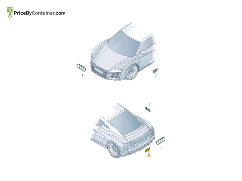 AUDI / VOLKSWAGEN 420853741A2ZZ — AUDI GENUINE R8 LOGO 420853741A2ZZ
