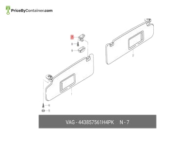 AUDI / VOLKSWAGEN 443857561H4PK — AUDI / VOLKSWAGEN GENUINE CLIP 443857561H4PK
