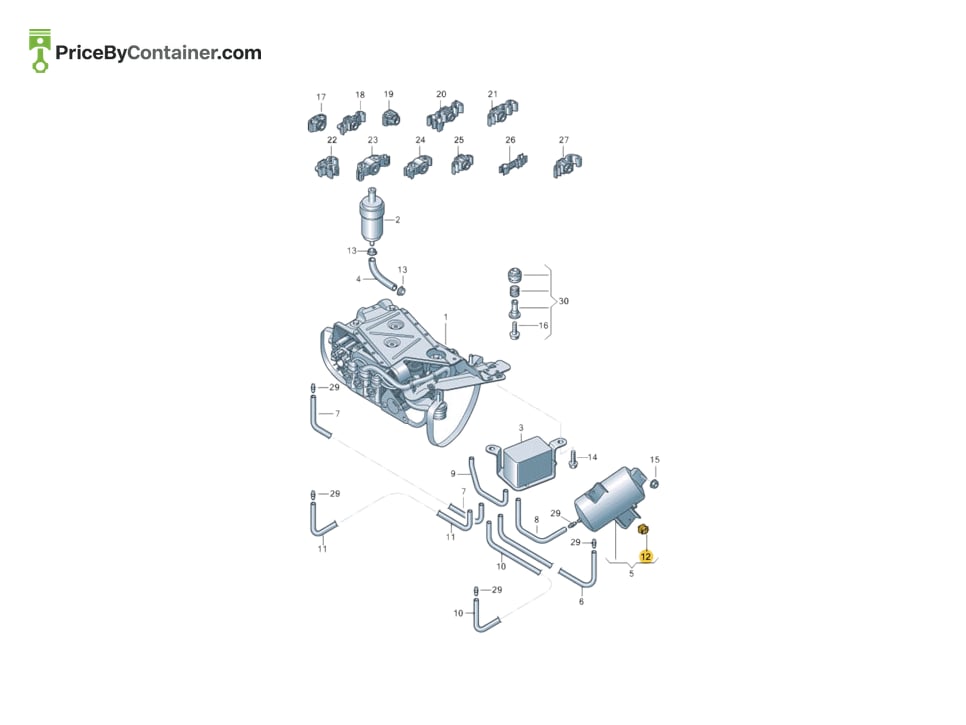 AUDI / VOLKSWAGEN 4B0616741D — AUDI GENUINE CLIP 4B0616741D