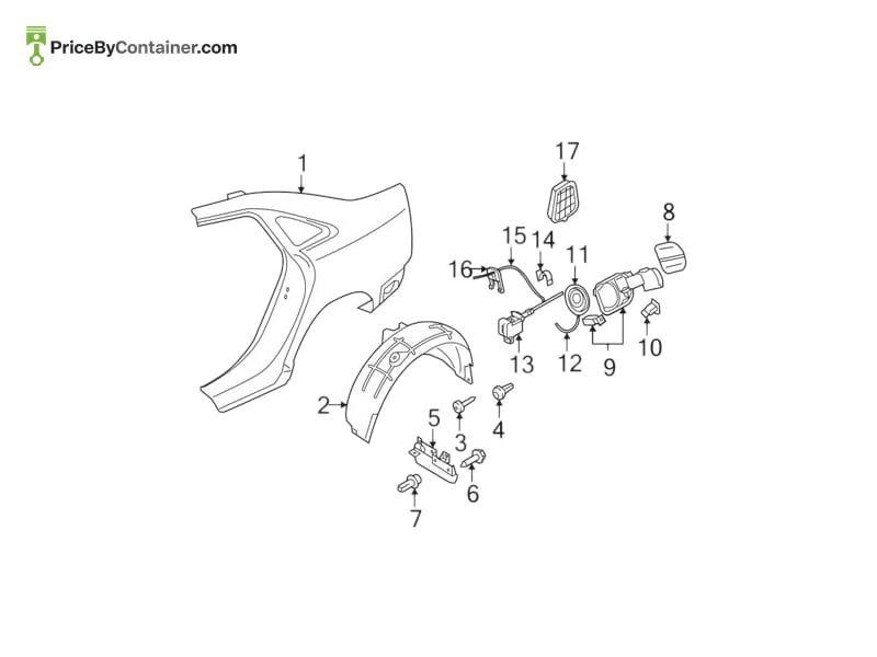 AUDI / VOLKSWAGEN 4F0862165B — AUDI GENUINE RELEASING 4F0862165B