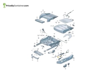 AUDI / VOLKSWAGEN 4F0881672A9B9 — AUDI / VOLKSWAGEN GENUINE SEAT TRACK COVER CAP 4F0881672A9B9