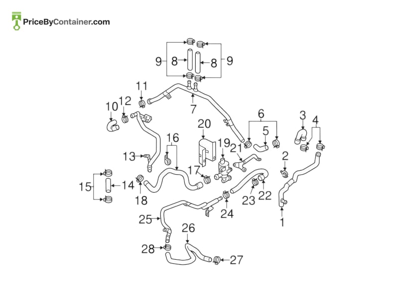 AUDI / VOLKSWAGEN 4G0121447BC — AUDI GENUINE HOSE 4G0121447BC