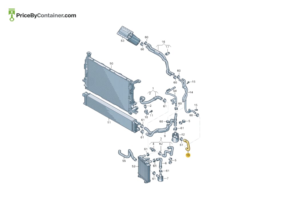 AUDI / VOLKSWAGEN 4G0145921F — AUDI GENUINE HOSE 4G0145921F