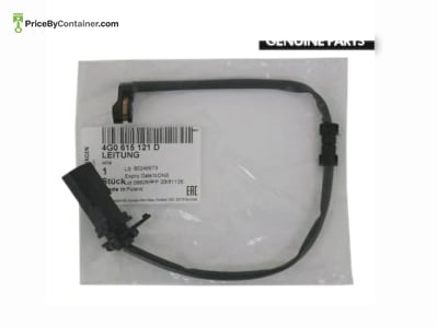 AUDI / VOLKSWAGEN 4G0615121D — Audi Volkswagen Genuine Warning Contact 4G0615121D / 4G0 615 121 D In-depth Synopsis: item number 4G0615121D / 4G0 615 121 D is the Audi Volkswagen Genuine Warning Contact, which is an essential item used in Audi and Volkswagen automobiles. The safety and proper operation of the braking system are greatly dependent on this warning touch. This authentic component is engineered to fit the exact requirements given by Volkswagen and Audi, and it is manufactured to the highest standards. Operational: The Audi Volkswagen Genuine Warning Contact main job is to keep an eye on brake pad wear and sound an alarm when it reaches a dangerous level. The warning contact is initiated when the brake pads wear down to a predefined thickness. When an electrical circuit is completed, a warning light appears on the dashboard of the car, informing the driver that the brake pads need to be changed. By giving drivers the opportunity to remedy brake pad wear before it impairs braking effectiveness, this proactive warning system increases safety. Caliber: This warning contact is a genuine Audi Volkswagen item that has been expertly made with meticulous attention to detail. It is put through strict quality control procedures to guarantee its robustness, dependability, and precision in identifying brake pad wear. The warning contact will operate at its best under tough driving circumstances thanks to the use of premium materials and cutting-edge manufacturing techniques.