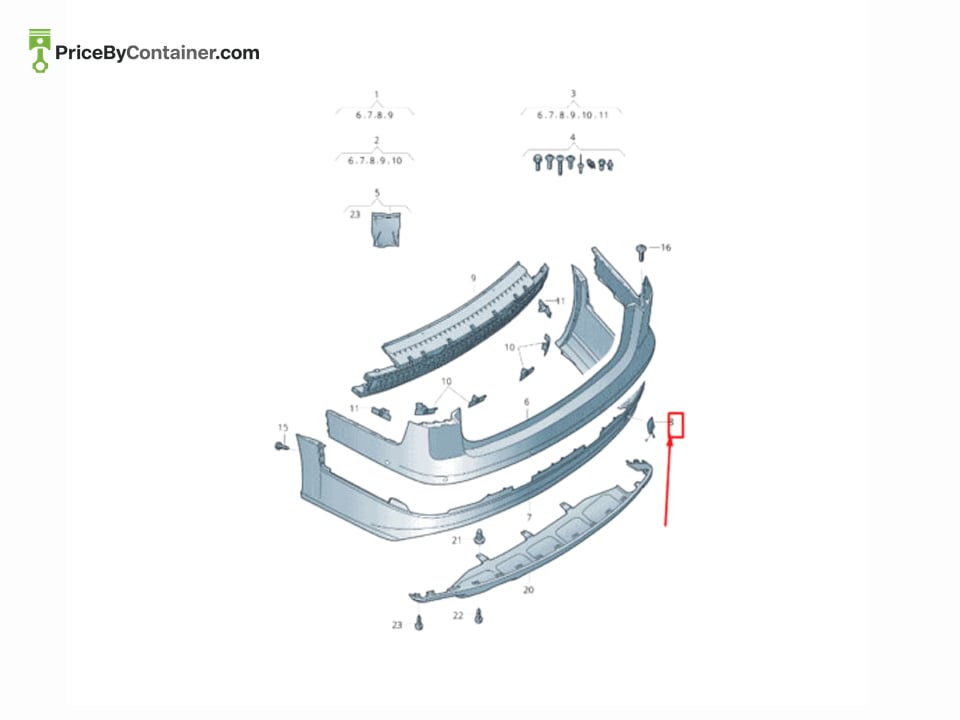 AUDI / VOLKSWAGEN 4G9807441HGRU — AUDI GENUINE COVER 4G9807441HGRU