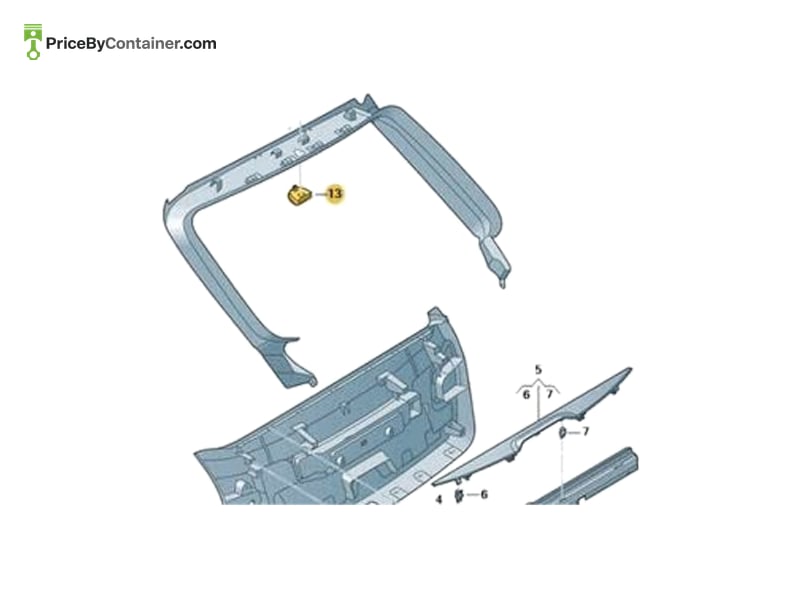AUDI / VOLKSWAGEN 4G9861833A4PK — AUDI GENUINE BRACKET 4G9861833A4PK