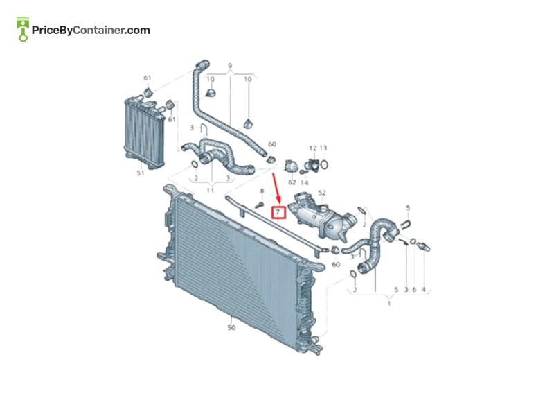 AUDI / VOLKSWAGEN 4H0121481S — AUDI GENUINE HOSE 4H0121481S