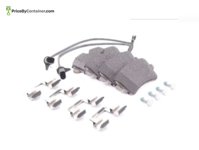 AUDI / VOLKSWAGEN 4H0698451L — Audi Volkswagen Genuine Original New Rear Brake Pad Set 4H0698451L This brake pad set is meticulously crafted to fit and function within the rear brake system of compatible Audi and Volkswagen vehicles. It comprises brake pads, essential components responsible for generating friction against the brake rotors, facilitating the vehicle’s deceleration or stopping. Functionality : The primary function of the rear brake pad set is to provide friction against the brake rotors when the brake pedal is pressed. These pads create the necessary resistance to slow down or stop the vehicle’s movement, ensuring effective braking performance. Quality: As a genuine Audi and Volkswagen part, this brake-pad set (part number 4H0698451L) undergoes strict quality control measures during manufacturing. It is constructed using high-quality materials to ensure optimal braking efficiency, durability, and compatibility with the vehicle’s braking system. Capabilities : The brake-pad set is proficient in delivering consistent and reliable braking performance for the rear axle of Audi and Volkswagen vehicles. These pads are engineered to withstand heat, provide reliable friction, and ensure safe and efficient braking under various driving conditions. In summary The Audi Volkswagen Genuine Rear Brake Pad Set (part number 4H0698451L) is a critical component of the vehicle’s braking system, providing reliable and effective braking performance specifically for the rear axle in compatible Audi and Volkswagen models