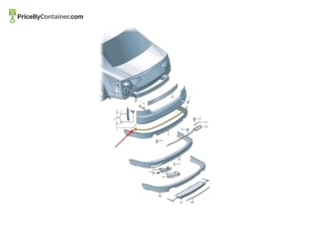 AUDI / VOLKSWAGEN 4H0807443A2ZZ — AUDI / VOLKSWAGEN GENUINE REAR CENTER CHROME 4H0807443A2ZZ
