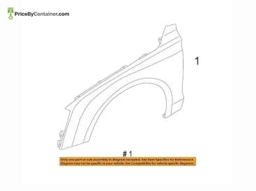 AUDI / VOLKSWAGEN 4H0821106B — AUDI / VOLKSWAGEN GENUINE FENDER FRONT RH 4H0821106B