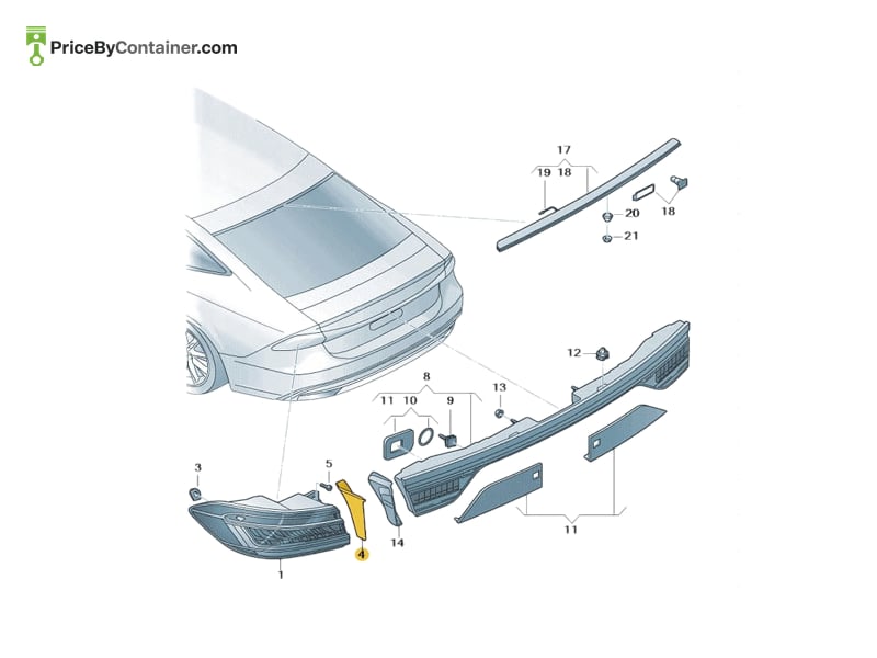 AUDI / VOLKSWAGEN 4K8945253 — AUDI GENUINE TRIM 4K8945253