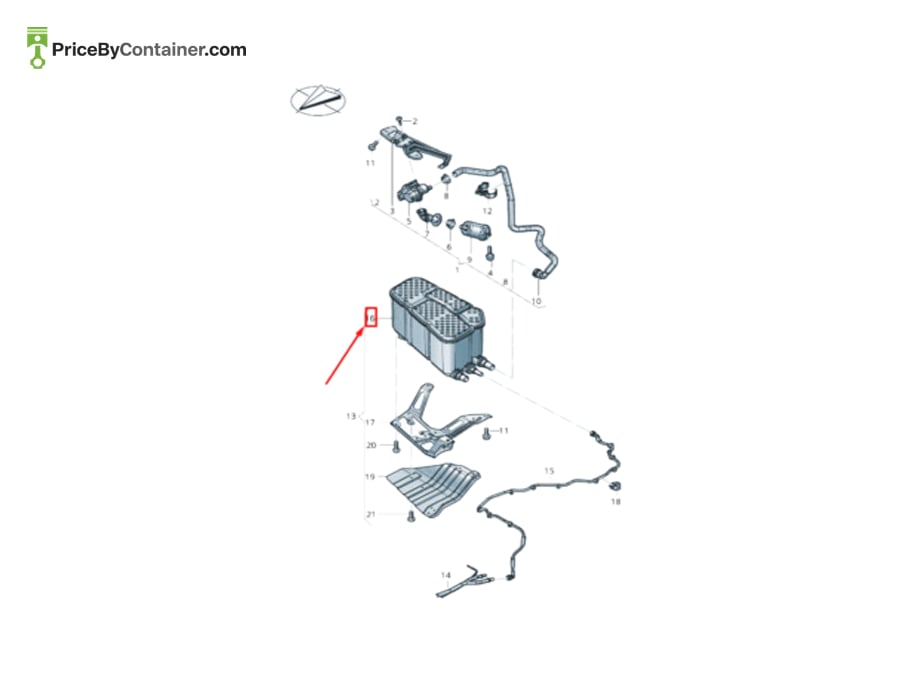 AUDI / VOLKSWAGEN 4M0201801A — AUDI GENUINE CANISTER 4M0201801A