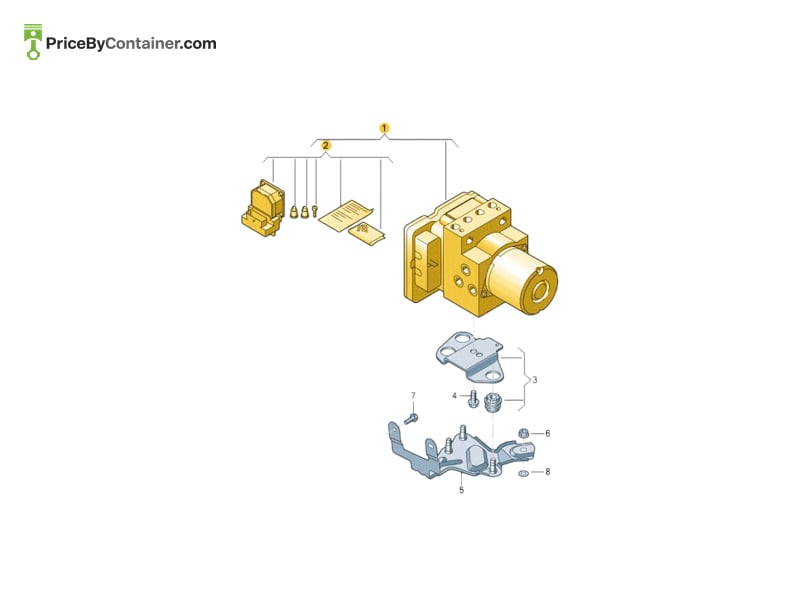 AUDI / VOLKSWAGEN 4M0614517AABEF — AUDI / VOLKSWAGEN GENUINE ABS CONTROL UNIT 4M0614517AABEF