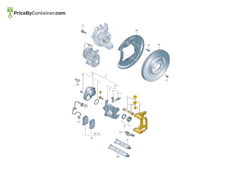 AUDI / VOLKSWAGEN 4M0615425DSL7 — AUDI / VOLKSWAGEN GENUINE CALIPER 4M0615425DSL7