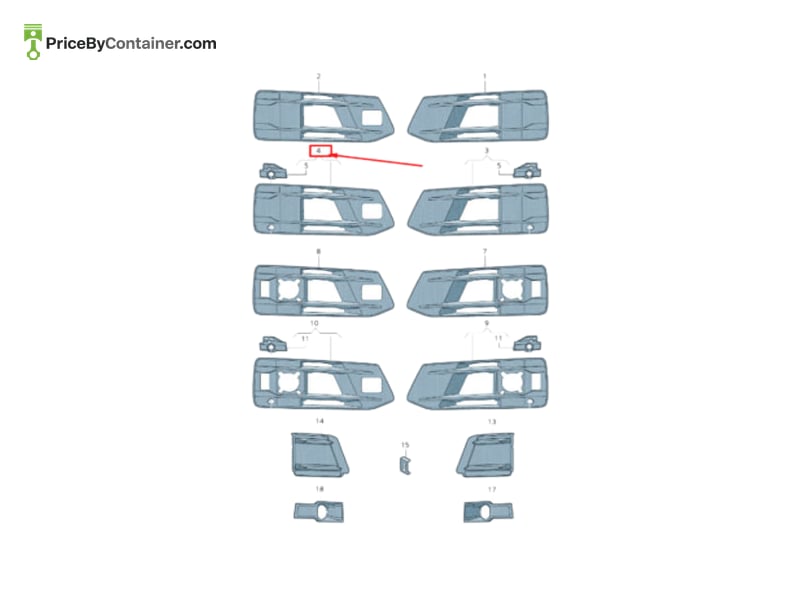 AUDI / VOLKSWAGEN 4M0807682TEFA — AUDI GENUINE GRILL 4M0807682TEFA