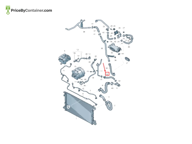 AUDI / VOLKSWAGEN 4M0819342AF — AUDI / VOLKSWAGEN GENUINE HOSE 4M0819342AF