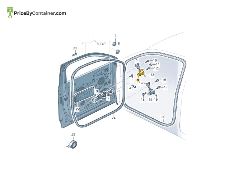 AUDI / VOLKSWAGEN 4M0831403E — AUDI GENUINE HINGE LH DOOR-UPPER BODY SIDE 4M0831403E