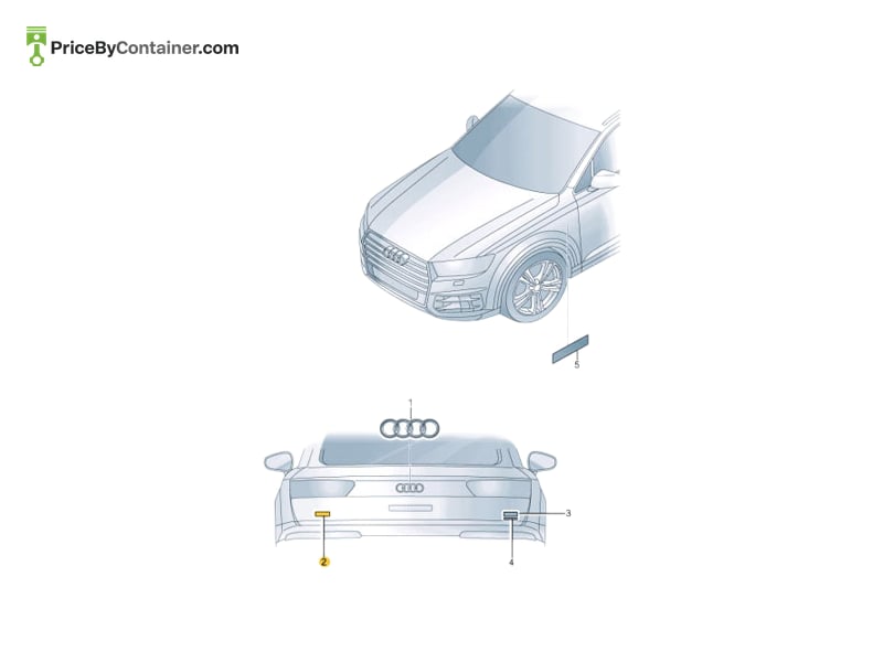 AUDI / VOLKSWAGEN 4M08537412ZZ — AUDI / VOLKSWAGEN GENUINE NAME PLATE 4M08537412ZZ