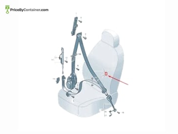AUDI / VOLKSWAGEN 4M0857706ABV04 — AUDI / VOLKSWAGEN GENUINE SEAT BELT 4M0857706ABV04