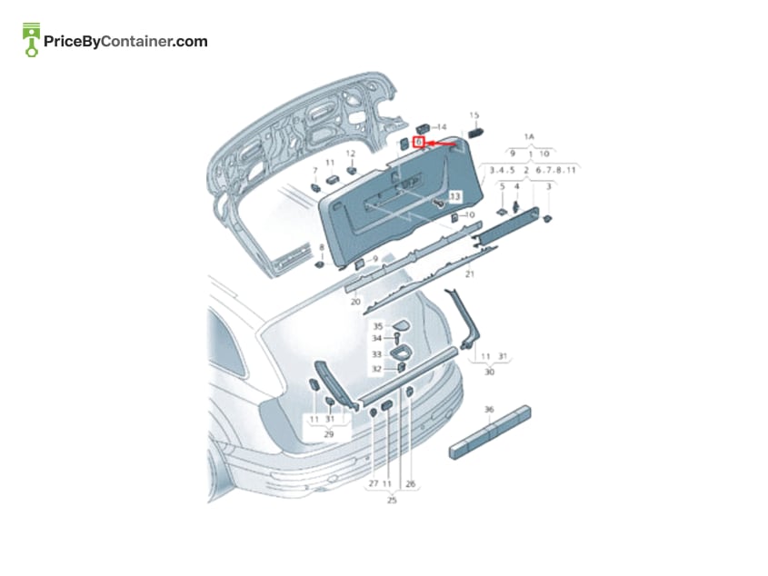 AUDI / VOLKSWAGEN 4M0867747DS2 — AUDI GENUINE COVER 4M0867747DS2