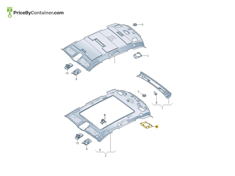 AUDI / VOLKSWAGEN 4M0868150C4PK — AUDI / VOLKSWAGEN GENUINE COVER 4M0868150C4PK