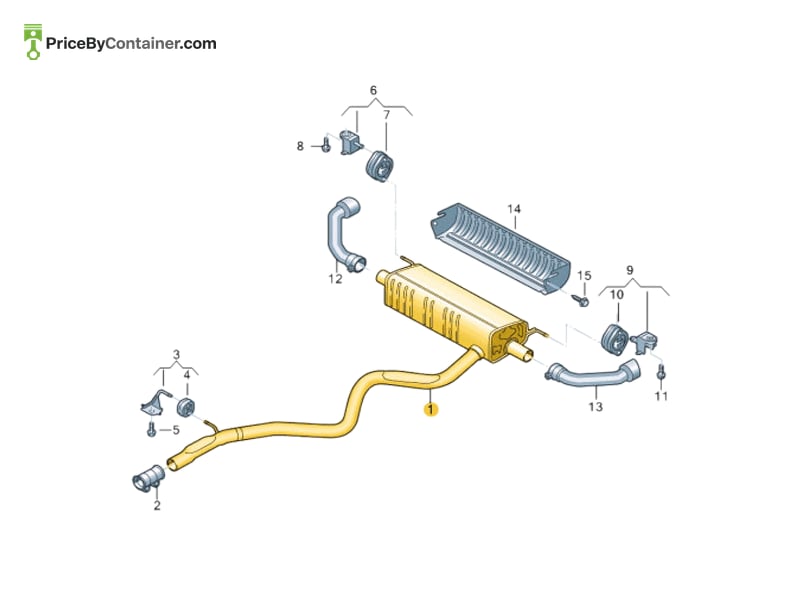 AUDI / VOLKSWAGEN 4M4253181EH — AUDI GENUINE INT.PIPE 4M4253181EH