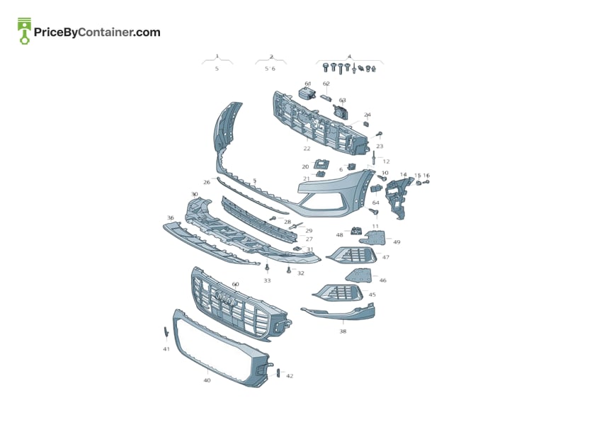AUDI / VOLKSWAGEN 4M8807065AGRU — AUDI GENUINE FR BUMPER COVER 4M8807065AGRU