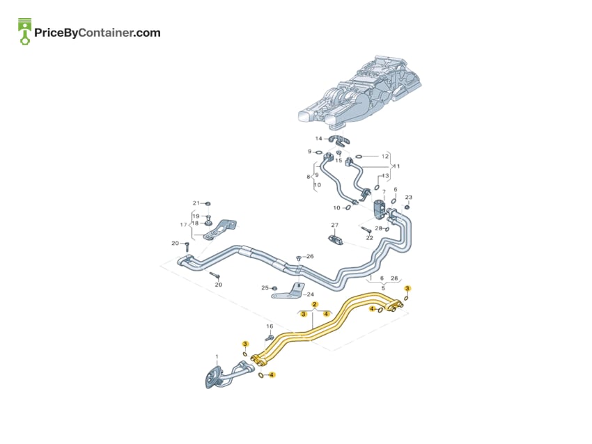 AUDI / VOLKSWAGEN 4M8816886 — AUDI / VOLKSWAGEN GENUINE COOLANT PIP 4M8816886
